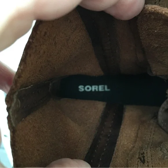 Sorel Joan of Arctic Burro (Brown) Leather Wedge Mid High Bootie Lace Up Boot - Picture 7 of 8